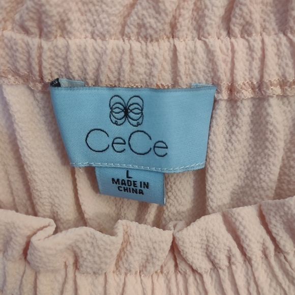 CeCe Women's Square Neck Ruffle Sleeve Blouse in Rosehip Pink - Picture 6 of 11